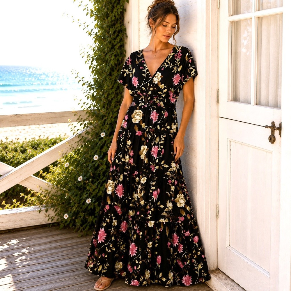 Anthropologie Meadow Rhodes Size Large Maxi Dress Cottagecore Coquette Feminine